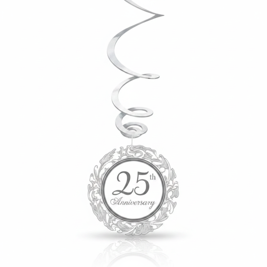 25th Anniversary Swirl Decoration close up detail