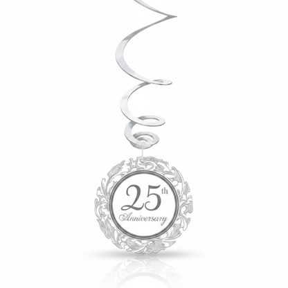 25th Anniversary Swirl Decoration close up detail