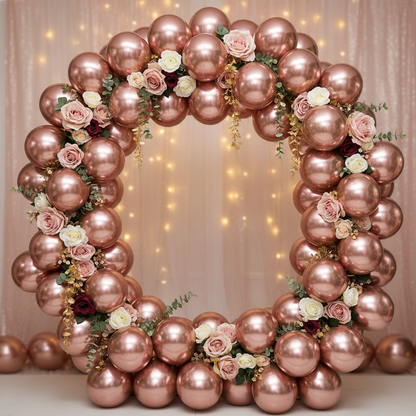 Rose Gold Chrome Balloon - Balloon Garland Arch