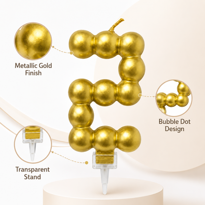 Golden Vector Dots Numerical Candle No. 2