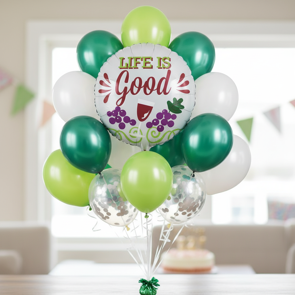 Life Is Good Balloon - Milestone Birthday Bouquet
