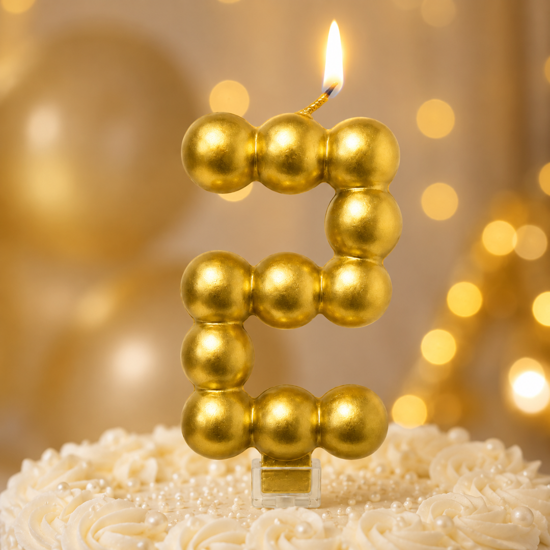 Golden Vector Dots Numerical Candle No. 2