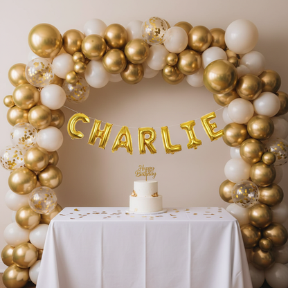Gold Letter C Balloon - Personalised Name Display