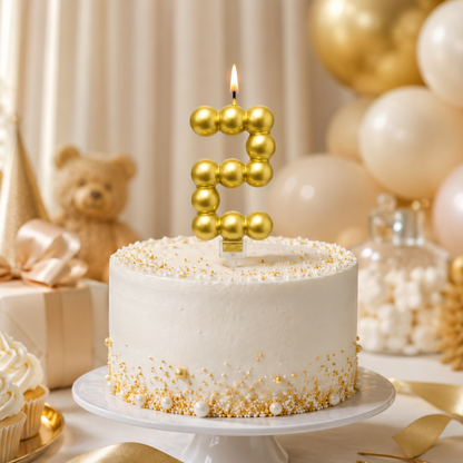 Golden Vector Dots Numerical Candle No. 2