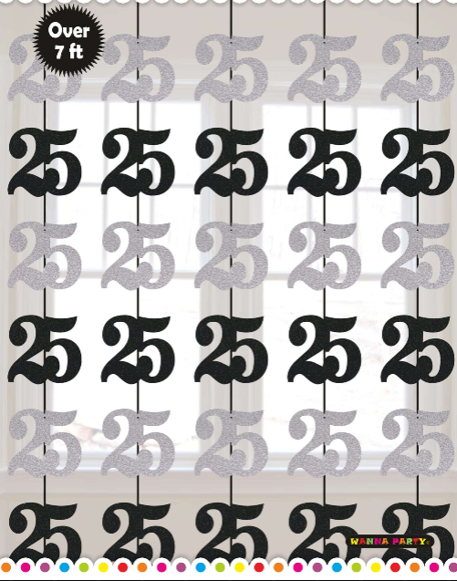 25th Anniversary String Decoration 7FT - 6PC