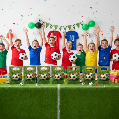 Soccer Theme Loot Bags as Return Gifts at Kids Football Birthday Party