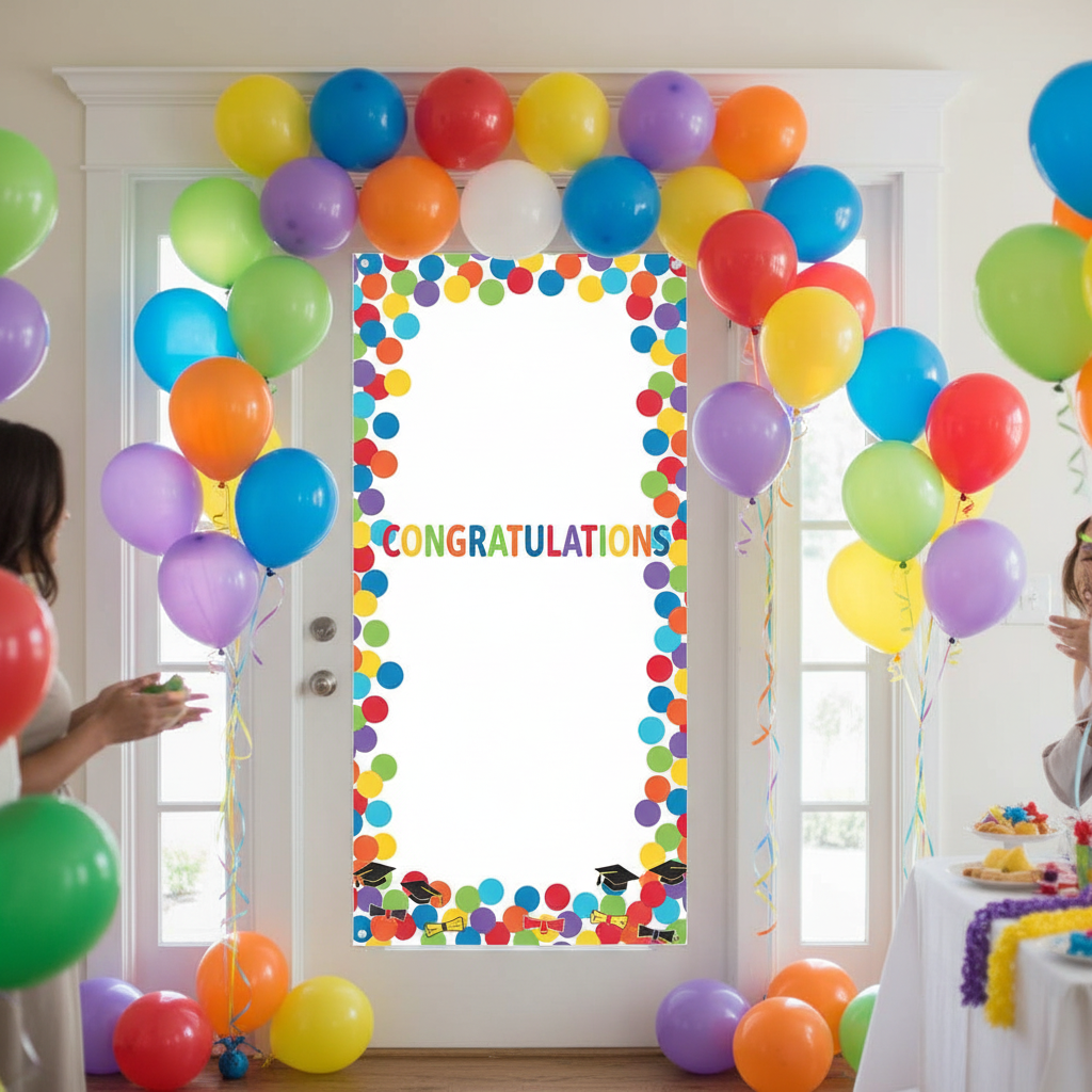 Customizable Rainbow Door Decoration Kit - Graduation Party