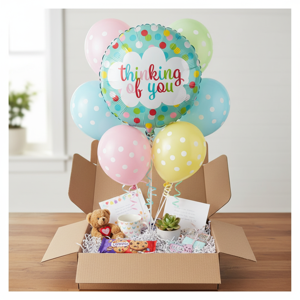 Thinking of You Balloon - Care Package Balloon Bouquet