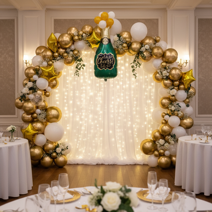 Champagne Cheers Balloon - Anniversary Balloon Arch