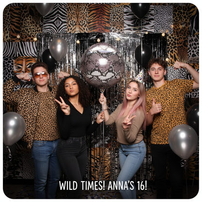 Snake Print Orbz Balloon - Teen Photo Booth