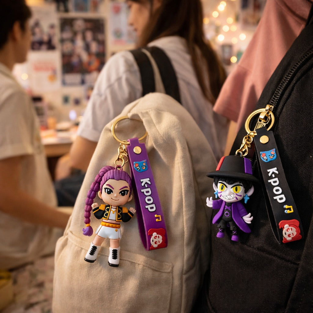 K-pop Demon Hunter Keychain – Acryl Dubbele Zijde Anime Pendant – Cadeau Voor Fans, Geschikt Voor Halloween & Cosplay