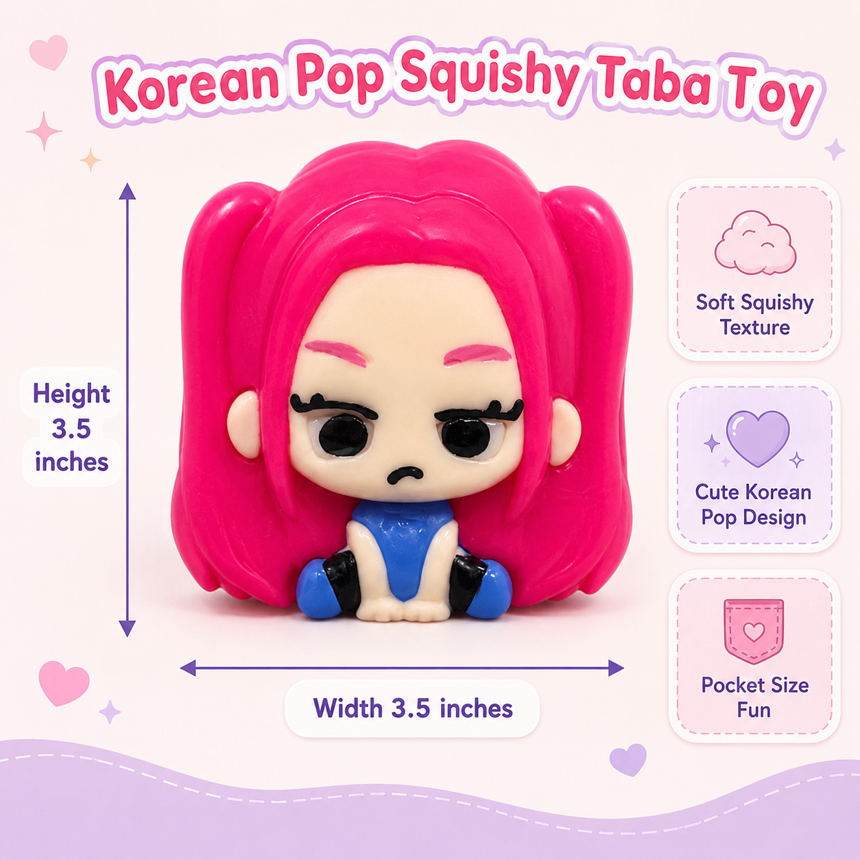 K-POP Mira Squishy Taba Toy - Slow Rebound Squeeze Toy | Wanna Party - Image 8