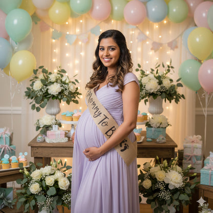 Glitter Mommy to be Sash