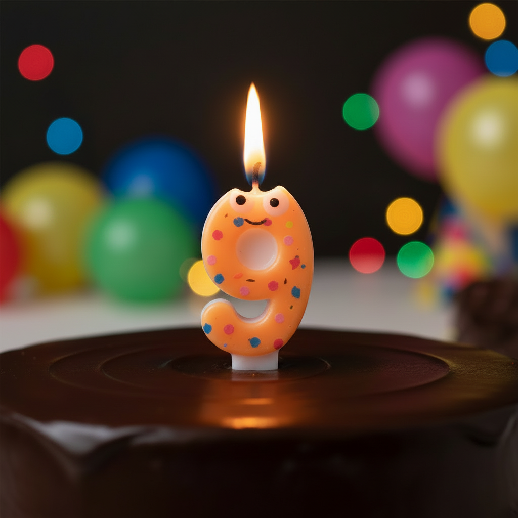 No. 9 Candle - Chocolate Cake