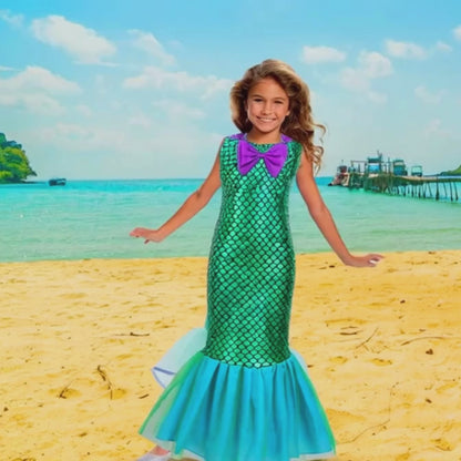 Mermaid Costume for Kids Age 3 to 5 -  Size S
