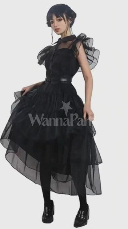 The Adams Family Wednesday Halloween Costume for Kids Size Age 7 to 9  Size L