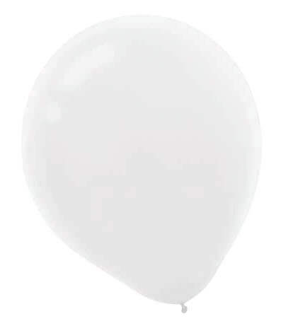White Latex Balloons 12"