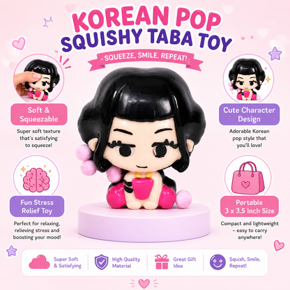 K-POP Zoey Squishy Taba Toy - Cute Squeeze Toy for Kids | Wanna Party - Image 4